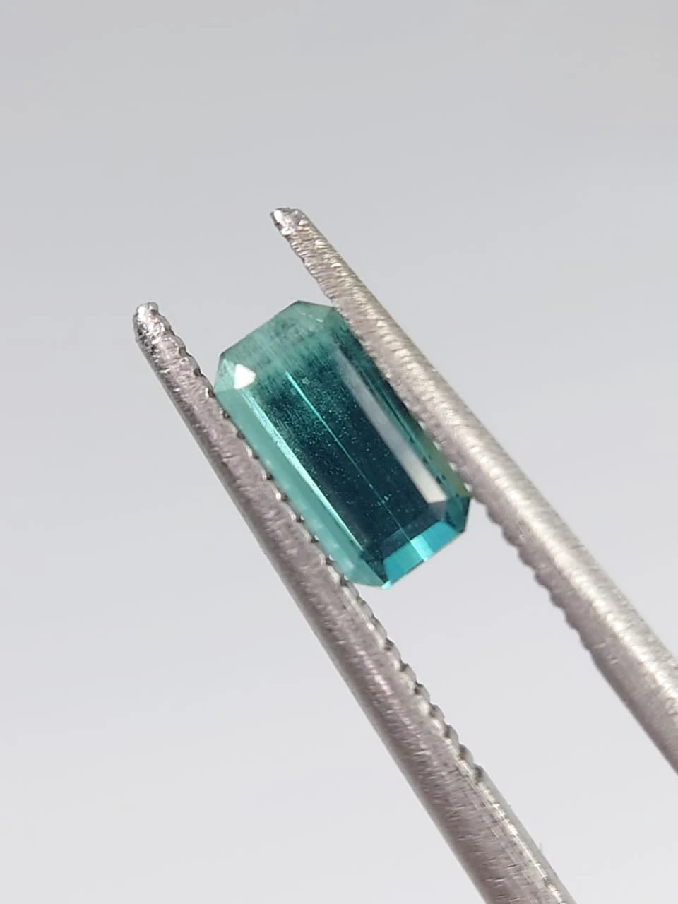 0.6ct Lagoon Blue Tourmaline Emerald Cut Gemstone from Afghanistan — view 4